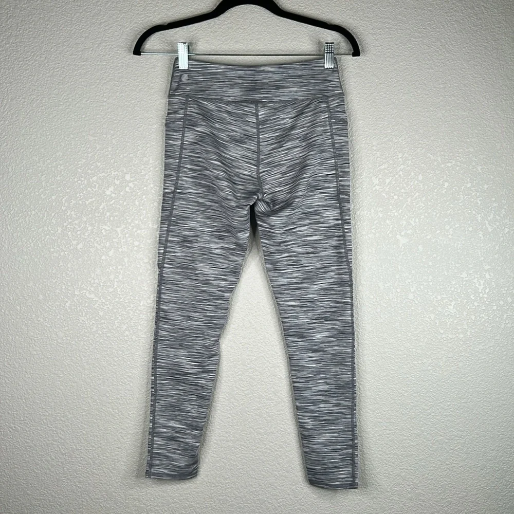 Zella Gray & White Space Dye Yoga Activewear Athletic Leggings Size XL‎